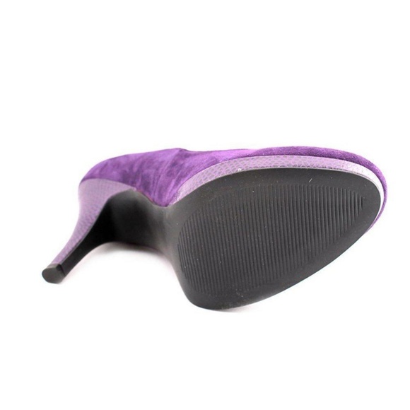 Alfani Maddy Acai Suede Round Toe Heels - Picture 5 of 5